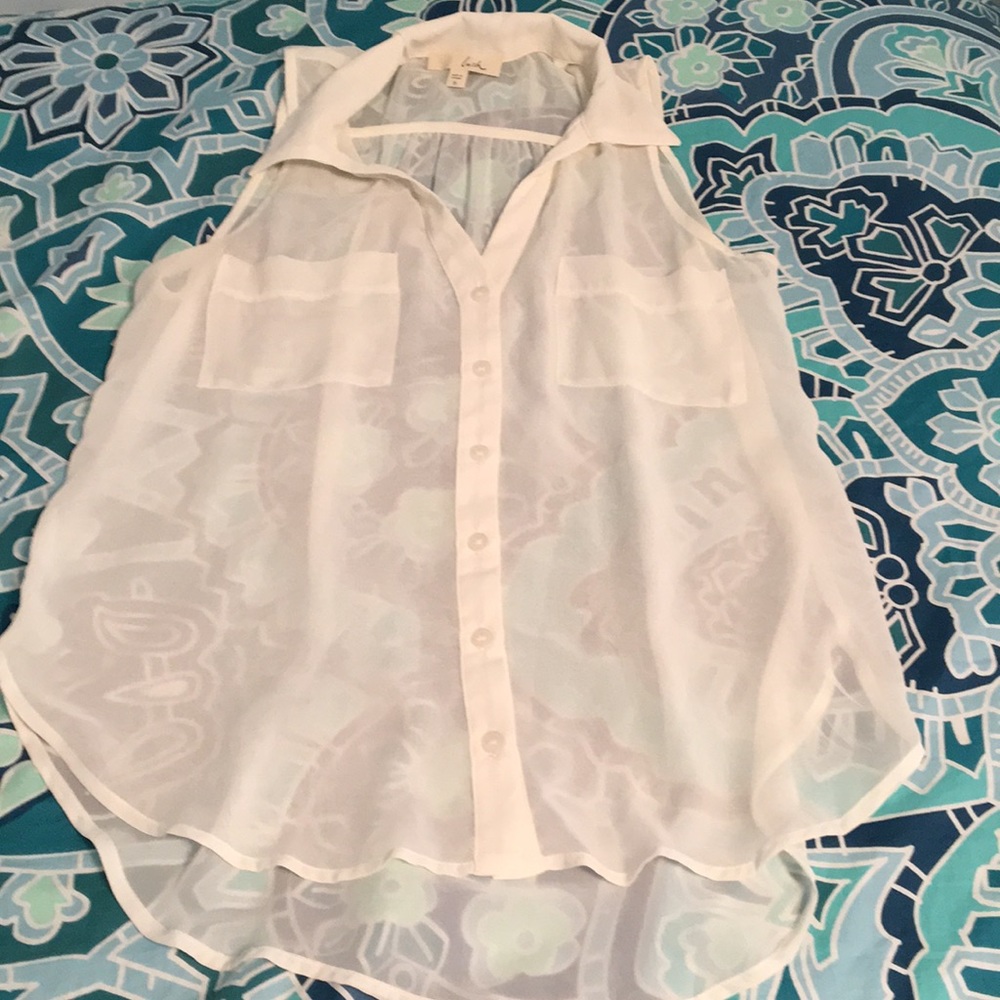 Sheer button down